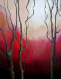 Sunset Branches, Acrylic on Canvas, $2500
